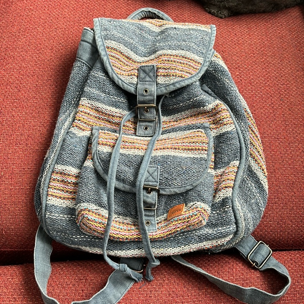 Roxy Gray And Multicolor Backpack - image 1